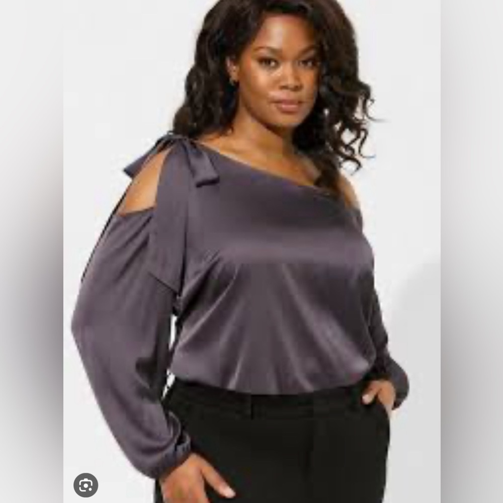 Torrid Satin One Shoulder Blouse